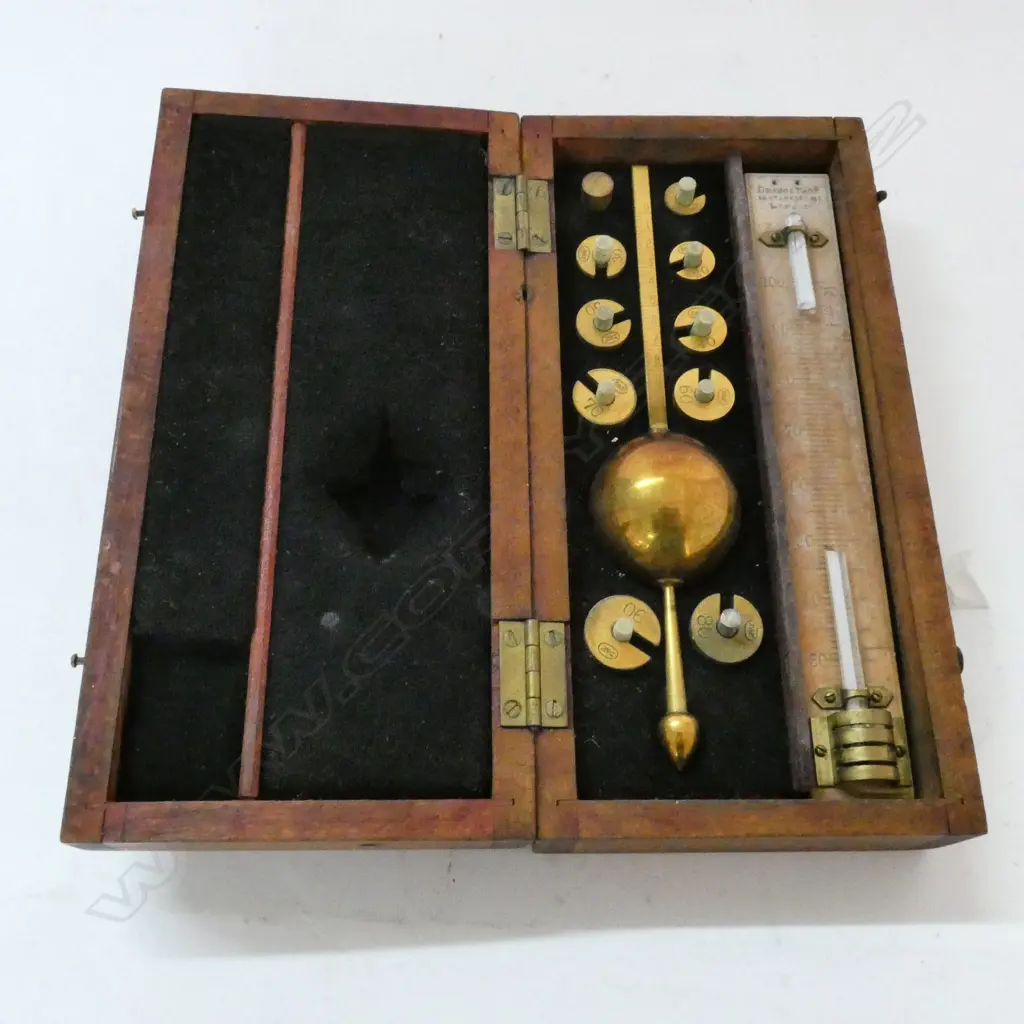 SIKES HYGROMETER BY DRING & FAGE IN BOX, THERMOMETER BROKEN Image 1++